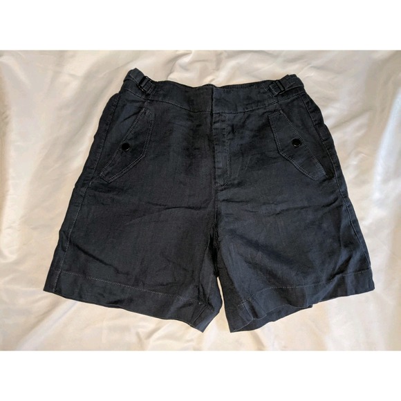 Athleta Pants - Athleta Voyager Linen Shorts Size 6 Granite 7 Inch Inseam Pockets Athleta